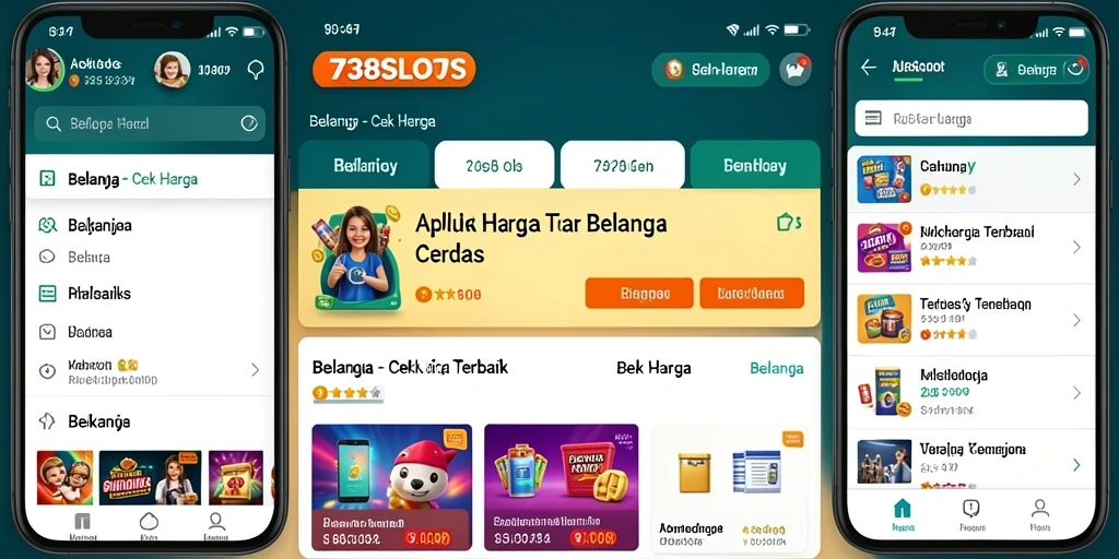 Tampilan antarmuka 738SLOTS untuk Cek Harga produk.