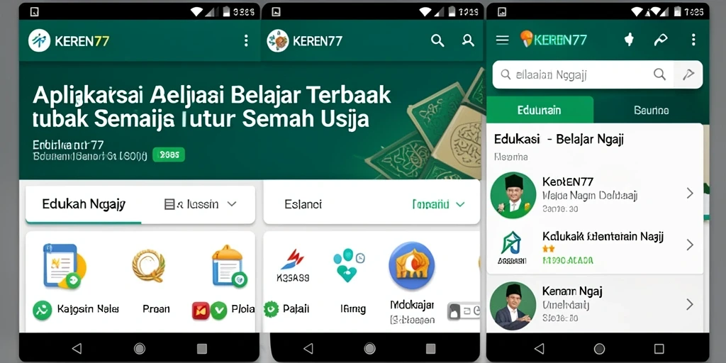 Tampilan antarmuka KEREN77 yang menarik dan interaktif