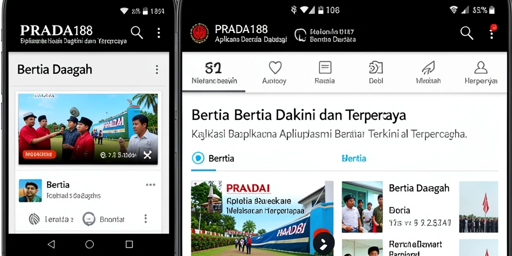 Tampilan antarmuka aplikasi PRADA188 yang informatif dan menarik.