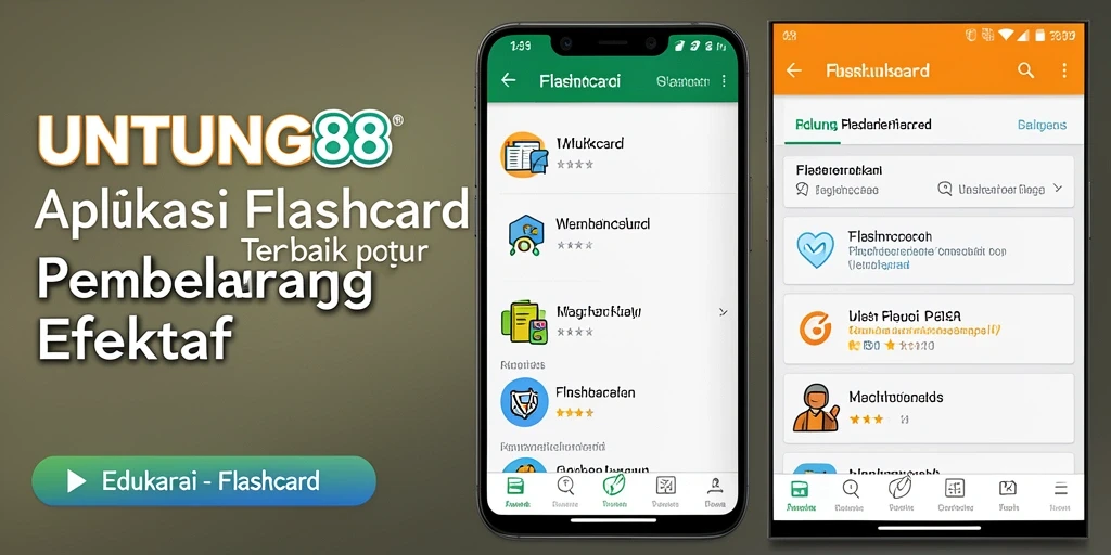 Screenshot antarmuka UNTUNG88 menunjukkan fitur Flashcard yang interaktif.