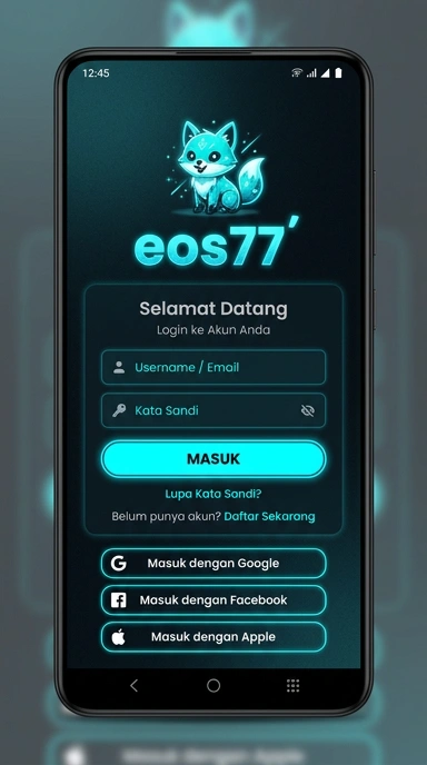 Tampilan halaman login eos77